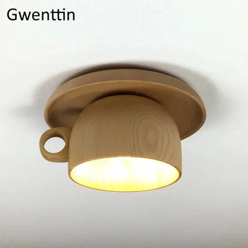 Plafonnier nordique en bois design moderne - Luminaire décoratif d'intérieur de qualité