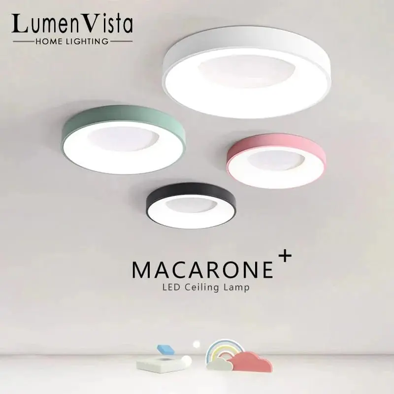 Plafonnier LED nordique contemporain circulaire Lumina