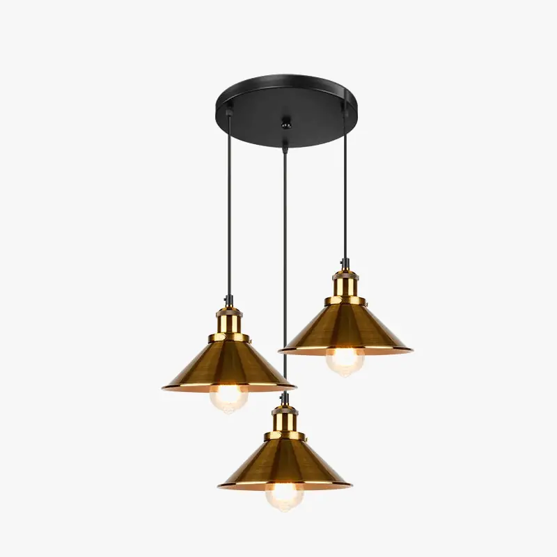 Lustre Industriel Rétro à Trois Têtes Suspendues - Sélection Maison