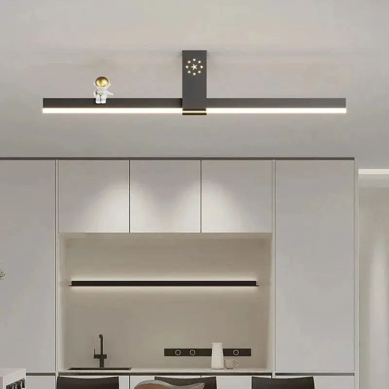 Lustre Nordique Minimaliste Bande LED Créative et Personnalisée
