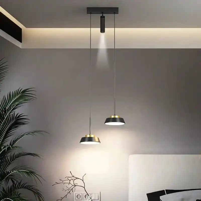 Lustre moderne de suspension de chevet luxe minimaliste