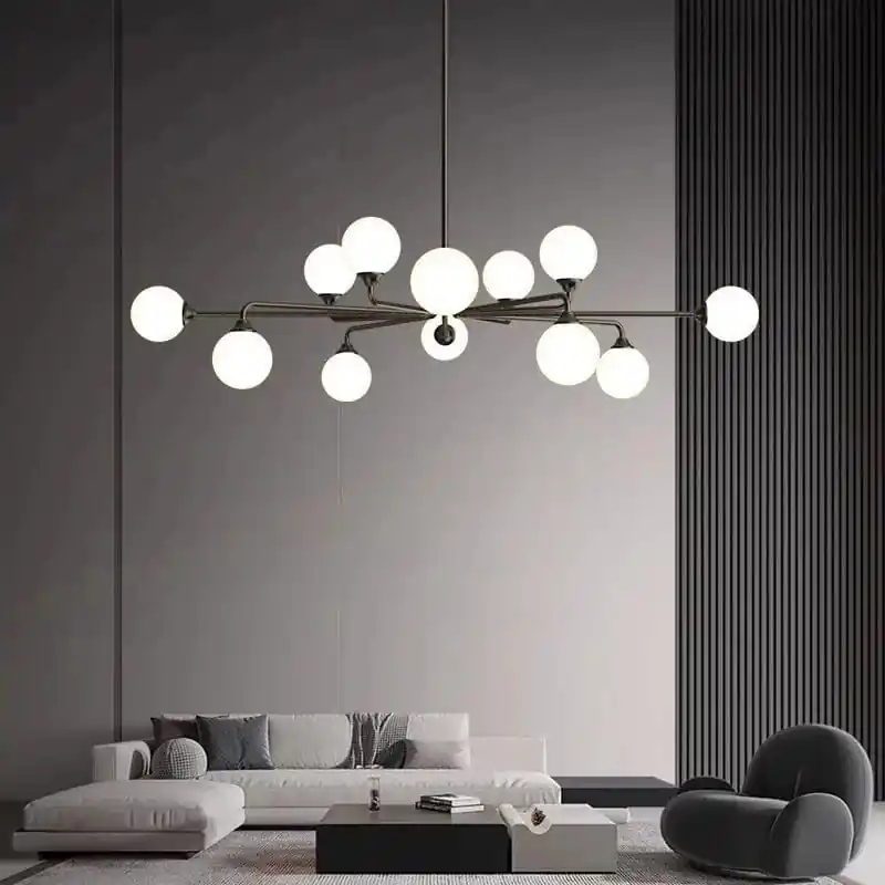 Lustre en verre suspendu pour une décoration maison moderne