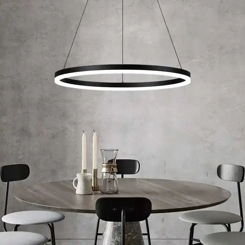 Lampes LED Suspendues Nordic Minimalist Circle Ring