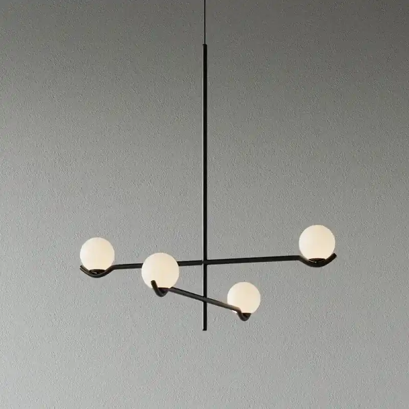 Lustre LED en boule de verre style nordique pour un éclairage élégant de votre intérieur