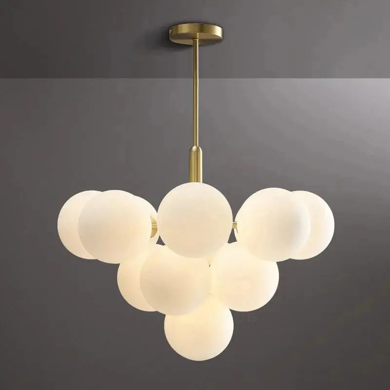 Suspension LED nordique en boule de verre design