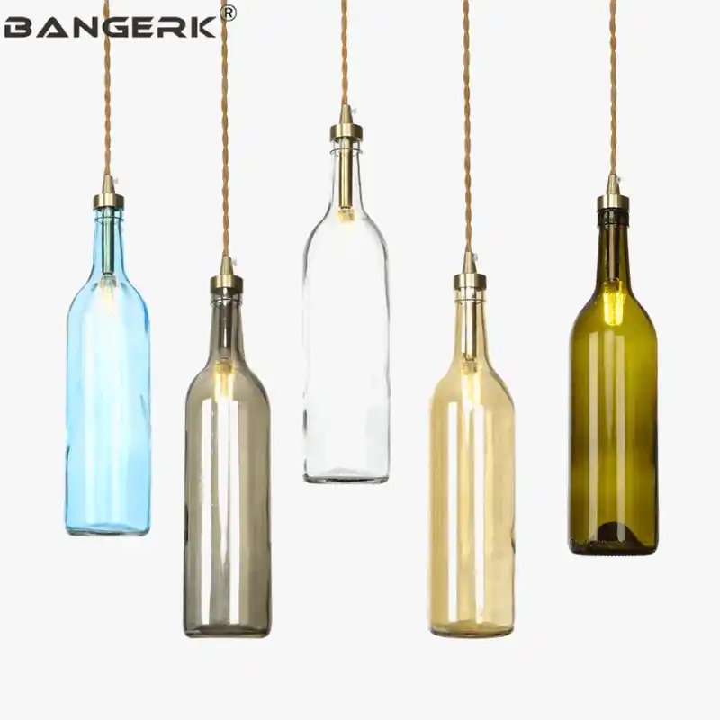 Suspension LED en laiton et verre design contemporain décoratif