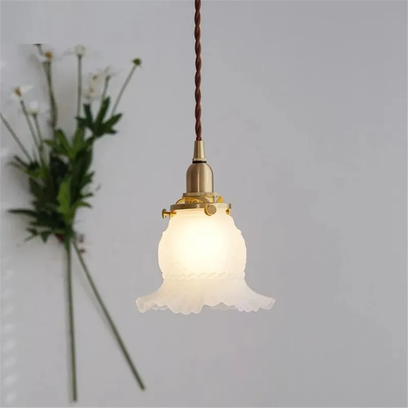 Lustre loft suspension verre nordique rétro - Suspensions luminaire de qualité