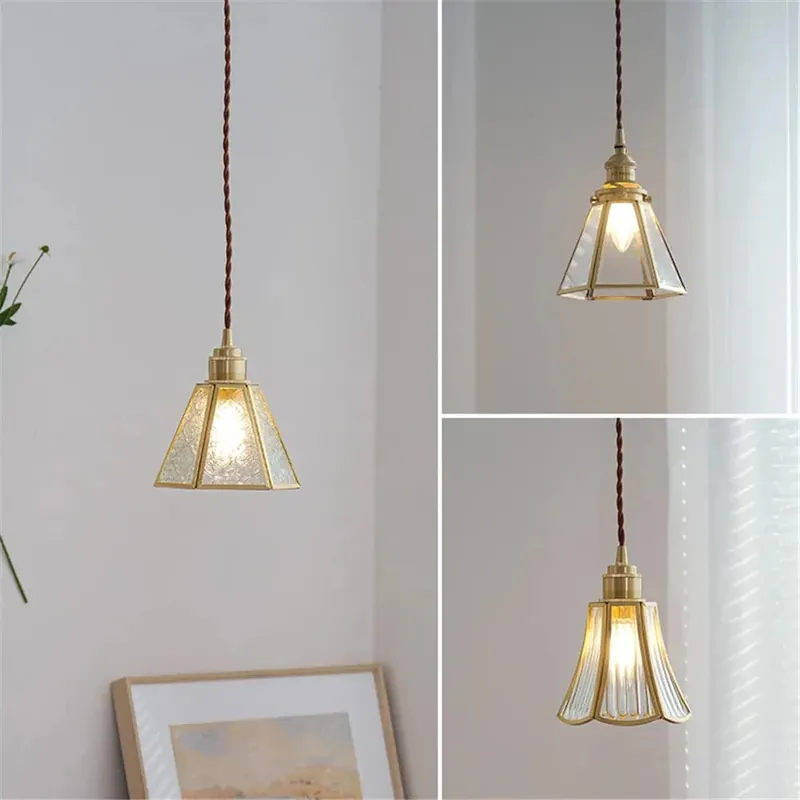 Suspension Vintage Nordique en Cuivre et Verre - Luminaire Décoratif Nordéco