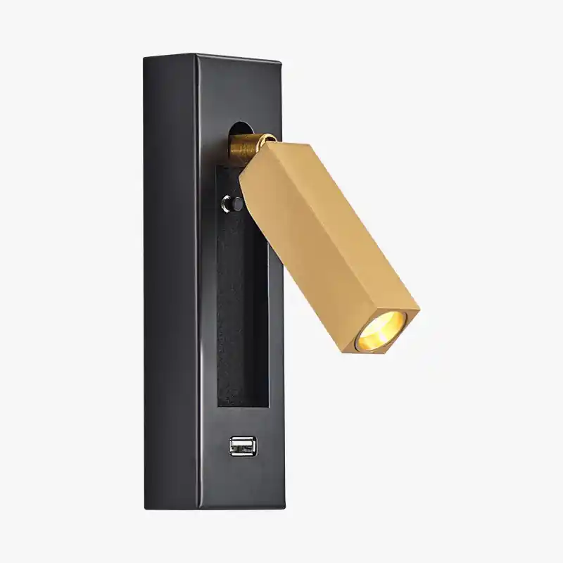 Applique Murale FutureTech avec Chargeur USB et Projecteur LED Rotatif