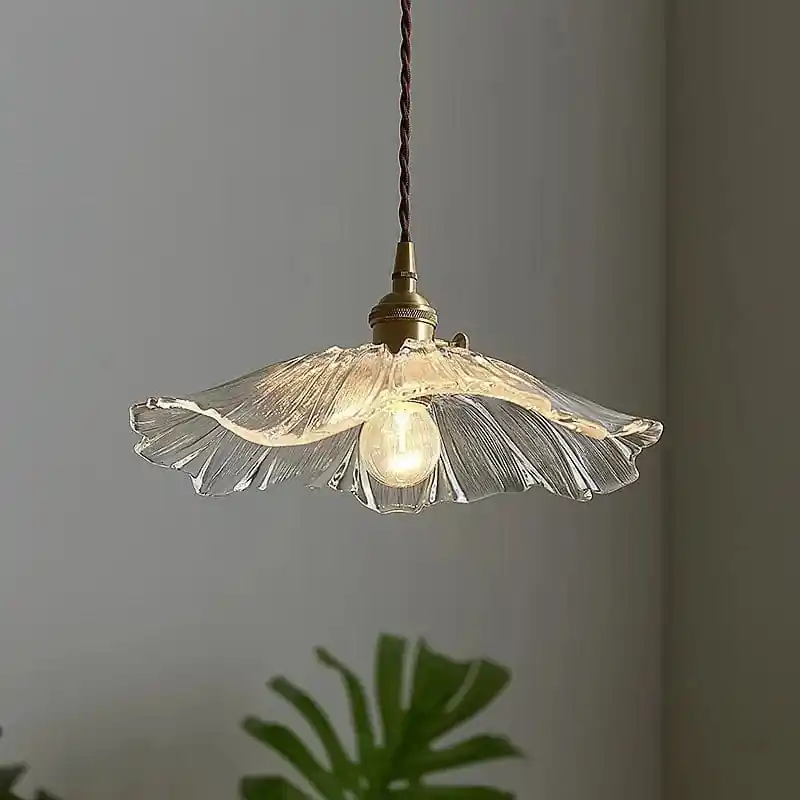 Suspension Américaine Fleur de Verre pour Décoration Intérieure