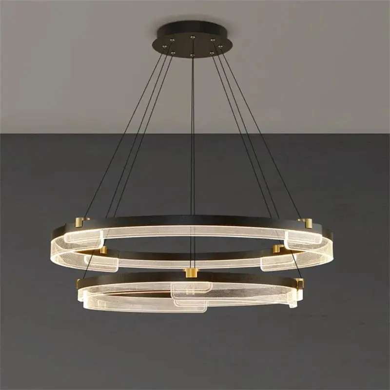 Lustre LED minimaliste moderne pour une décoration d’éclairage maison