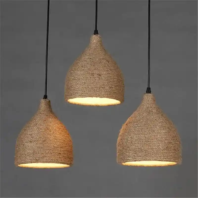 Suspension Vintage en Corde de Chanvre pour Loft Industriel - Édition Limitée