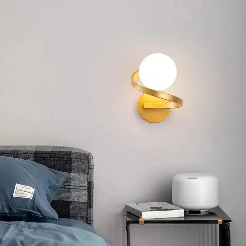 Applique Murale LED Boule de Verre Moderne Décoration Nordique - Luminaire Intérieur
