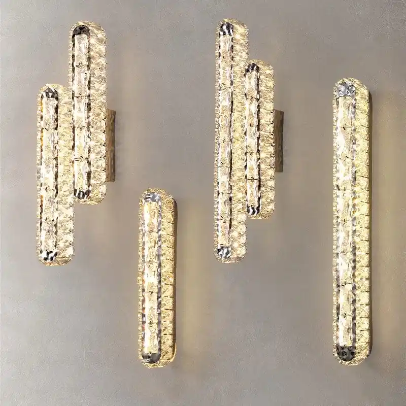 Applique Murale LED Moderne en Cristal Rectangulaire Nordique - Luminance Nordica