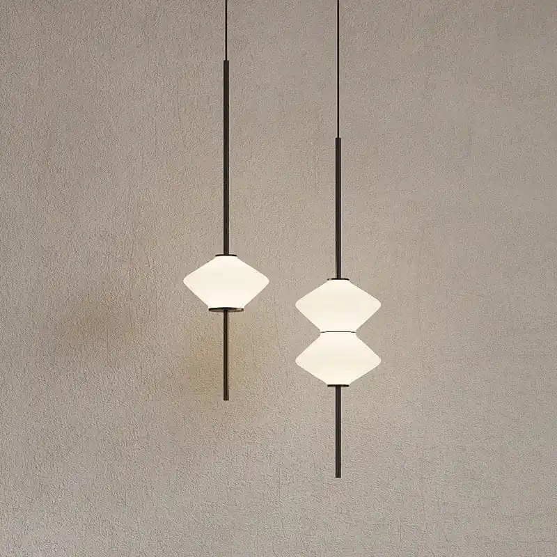 Lampe LED Suspendue en Verre Moderne avec Fil Métallique Ajustable