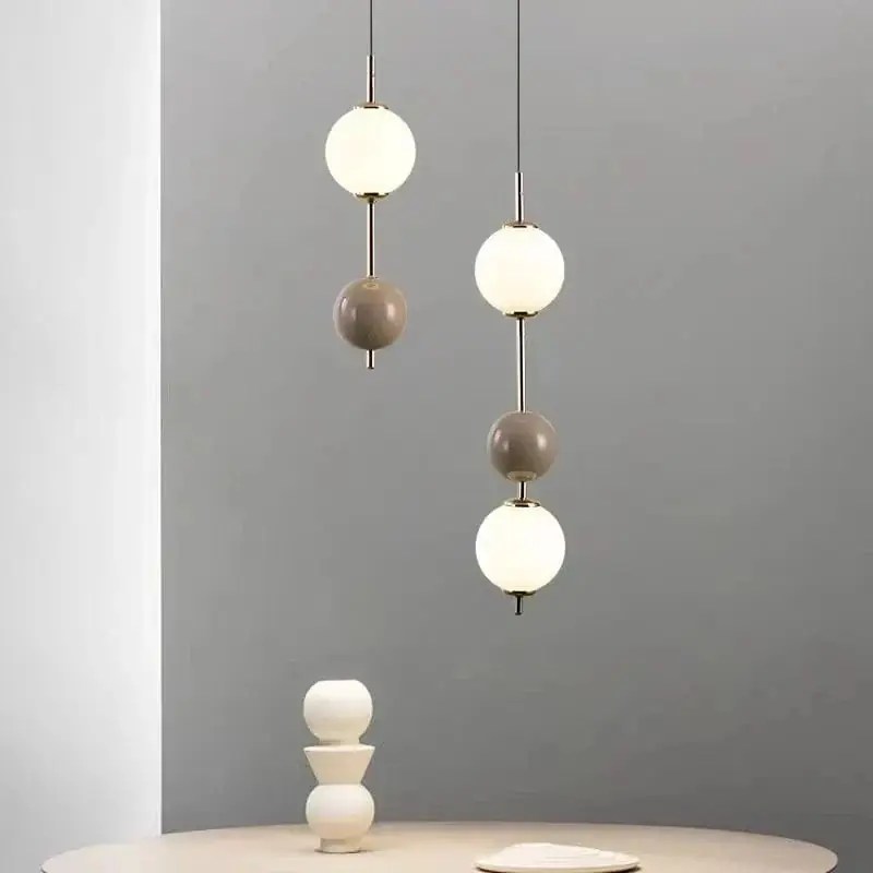 Lampe suspendue LED en verre - Fil réglable - Blanc neutre (4000K)
