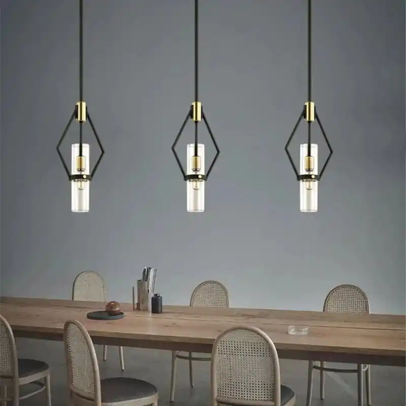 Lampes Suspendues Post-Modernes en Verre Transparent avec Cordon Ajustable