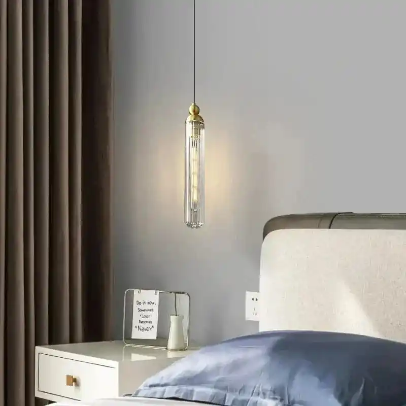 Lustre Nordique en Verre avec Cordon Réglable