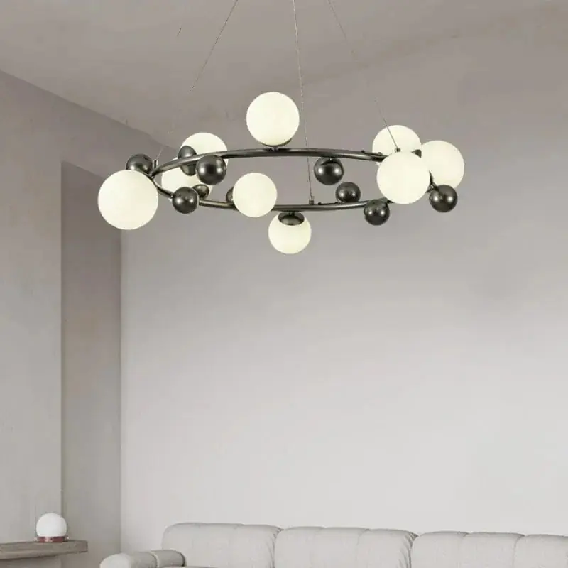 Lustre d'intérieur moderne en métal et verre & rapide