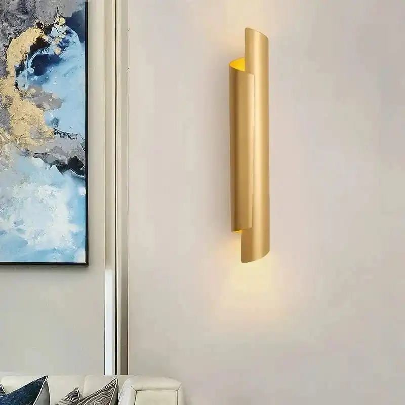 Applique murale Art Déco en acier inoxydable pour escaliers et allées
