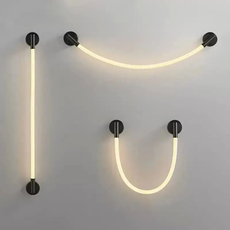 Applique murale en silicone et acier inoxydable