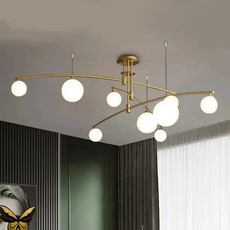 Lustres en verre pour suspension de barre de cuisine