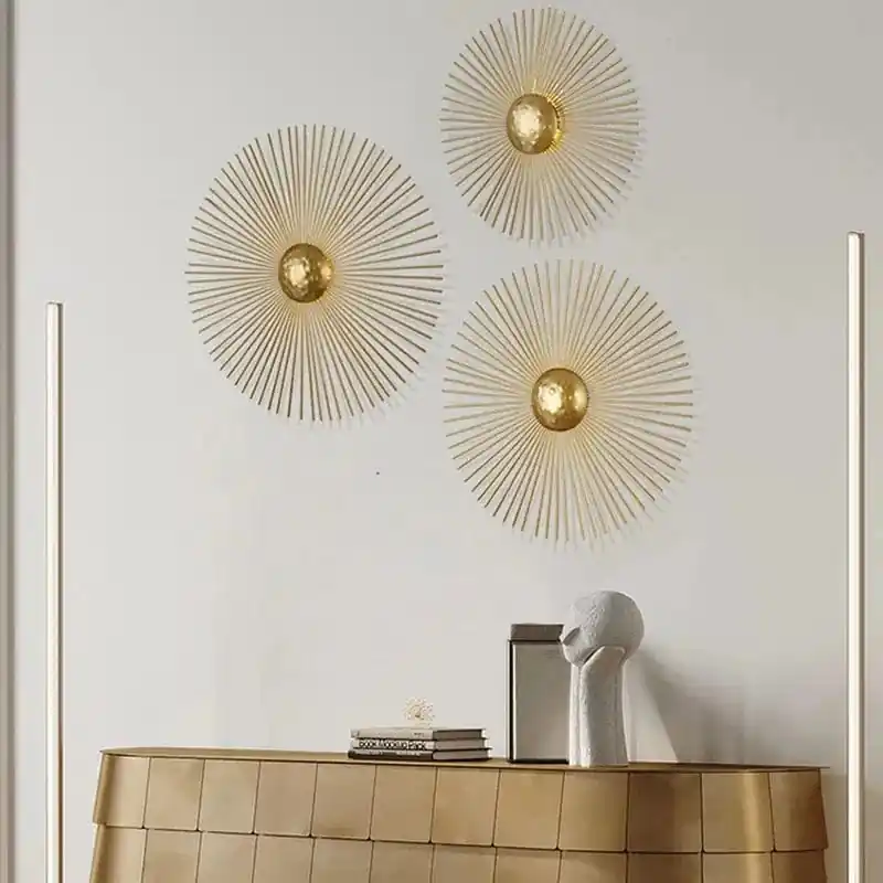 Applique murale LED Soleil Art Déco pour Hôtel de Charme