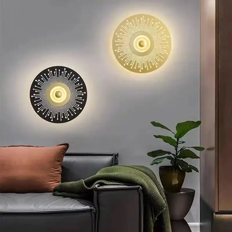 Applique Murale LED Ronde Art Déco - Pour Divers Espaces | Livraison Directe