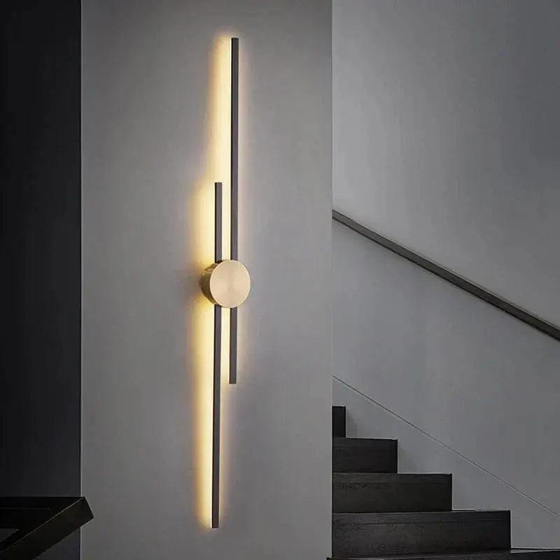 Applique Murale Minimaliste en Laiton LED Atmosphère