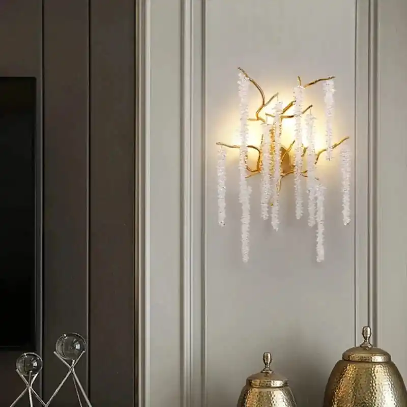 Applique murale LED moderne design Art déco en cristal - Luxe Brillant