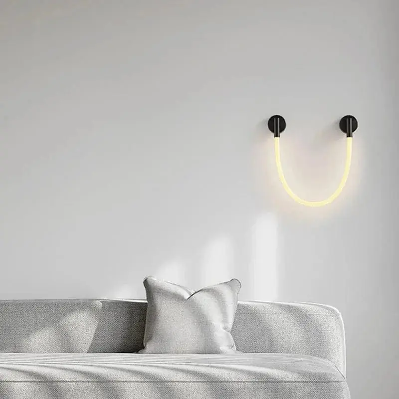 Applique murale en acier inoxydable et silicone de style moderne