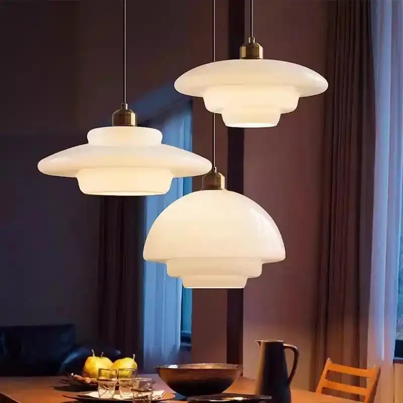 Lampes Suspendues LED Modernes Nordic Art Décoratif – Crème