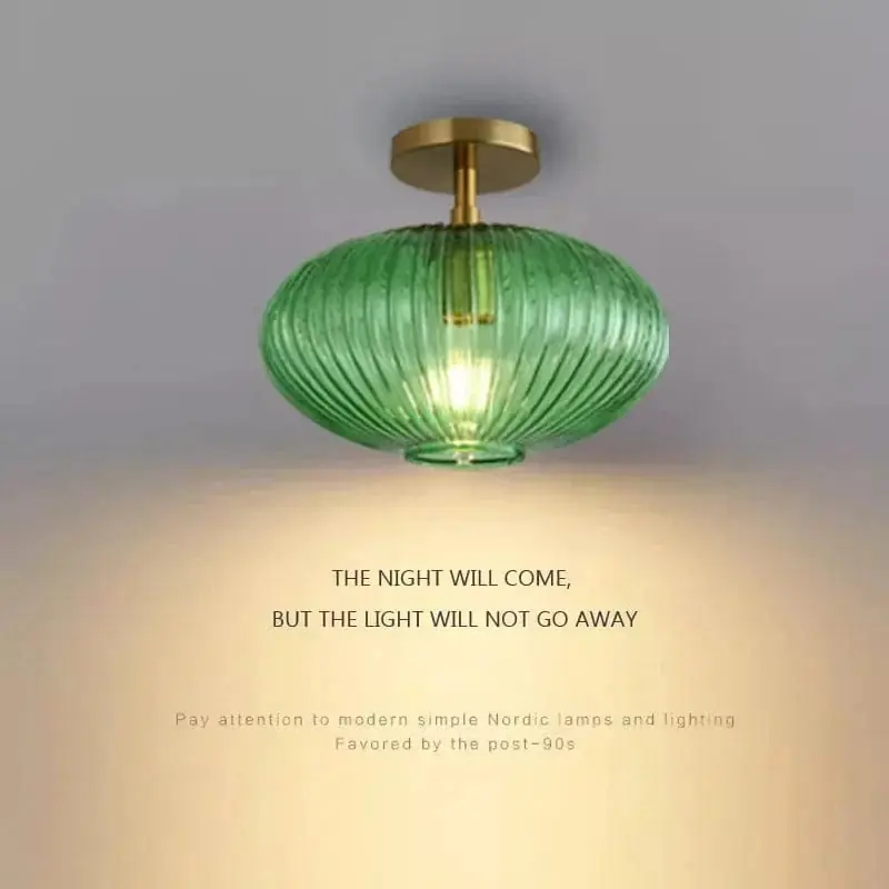Plafonnier LED en verre nordique minimaliste pour un style moderne