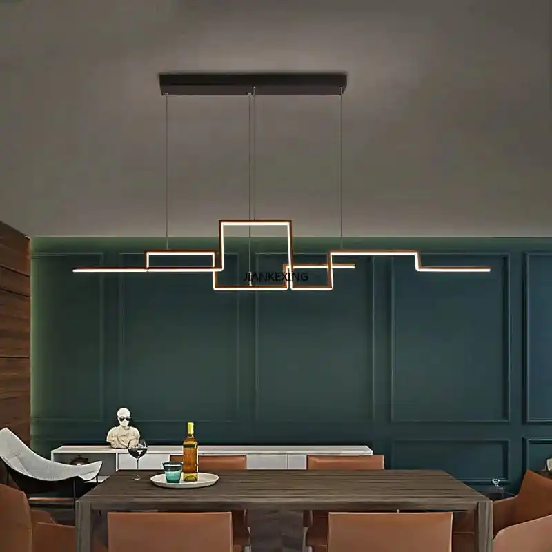 Lustre LED Design Réglable pour un Intérieur Moderne