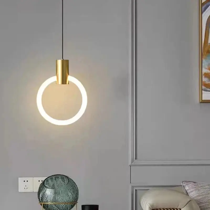 Lustre LED Minimaliste en Acrylique et Cuivre Gradation 3 Températures - LUXE