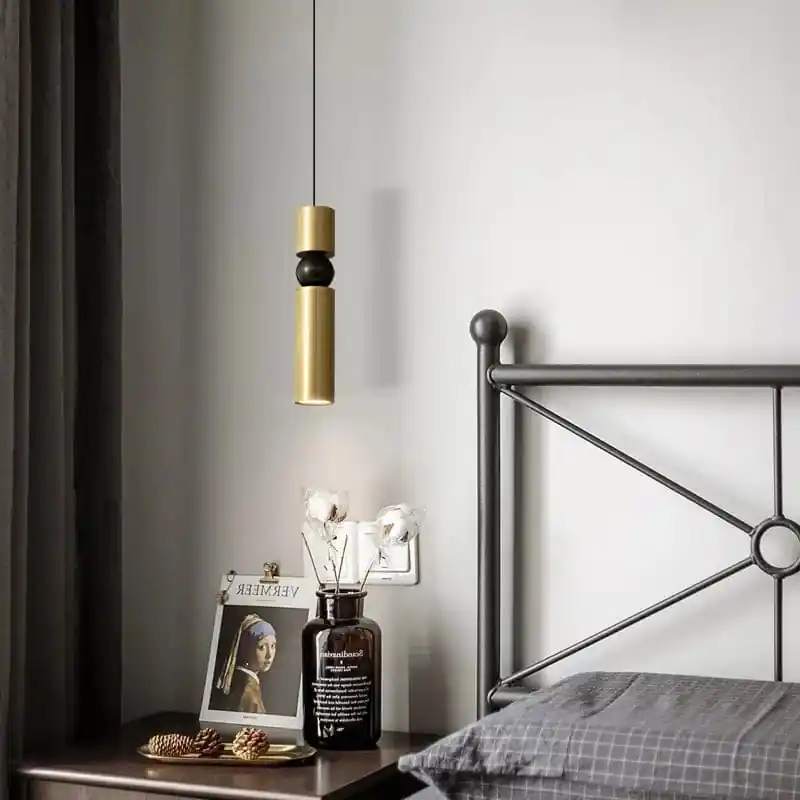 Lampe suspendue LED en laiton pour bar moderne - Livraison directe
