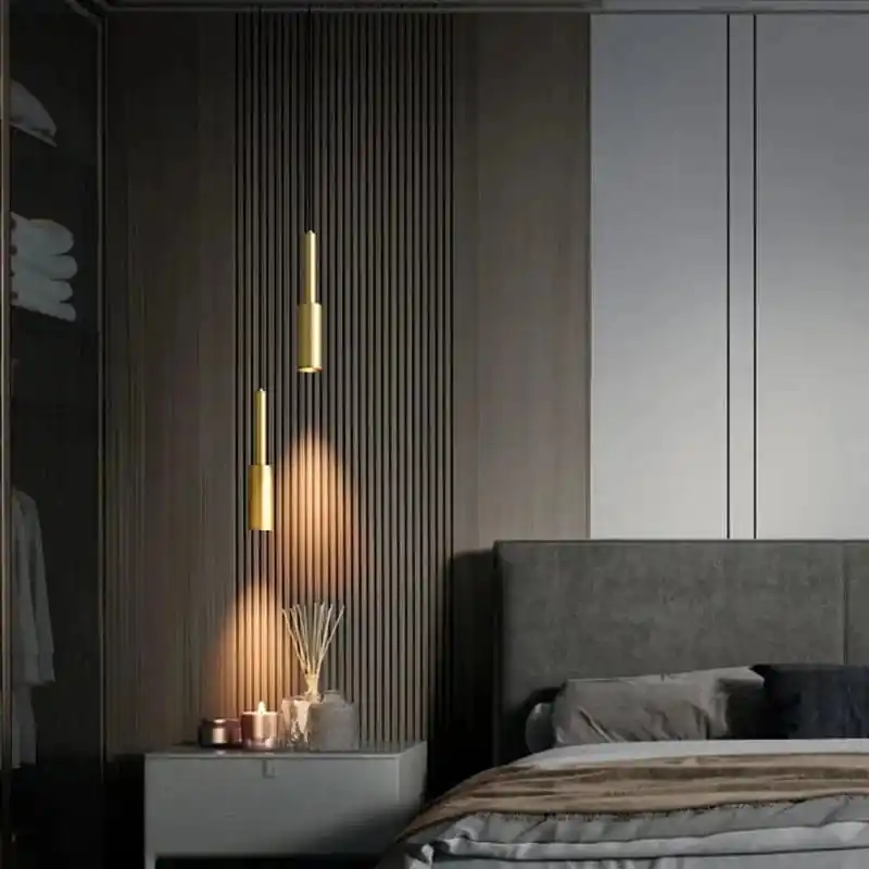 Lampe LED Suspendue en Laiton - Hauteur Réglable - Luminaires Suspendus