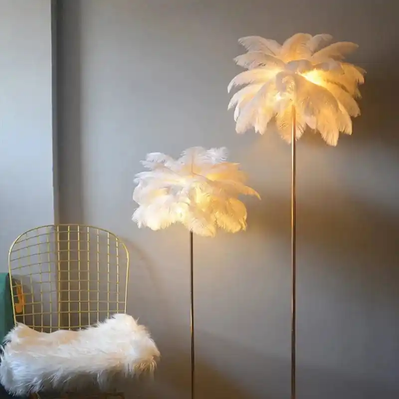 Lampadaire Romantique Plume - Art Déco - Gradation 3 Températures