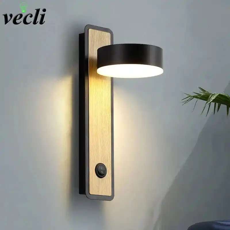 Applique murale LED design avec interrupteur pour lecture