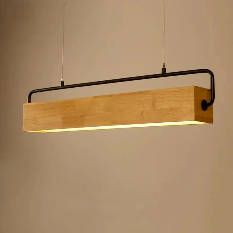 Lampes suspendues nordiques en bois LED modernes - Style Scandinave
