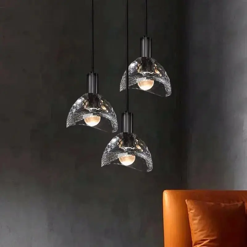 Suspension en cristal K9 LED de luxe postmoderne