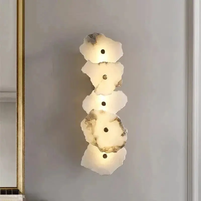 Applique murale de luxe en laiton avec marbre espagnol créative - Collection Prestige
