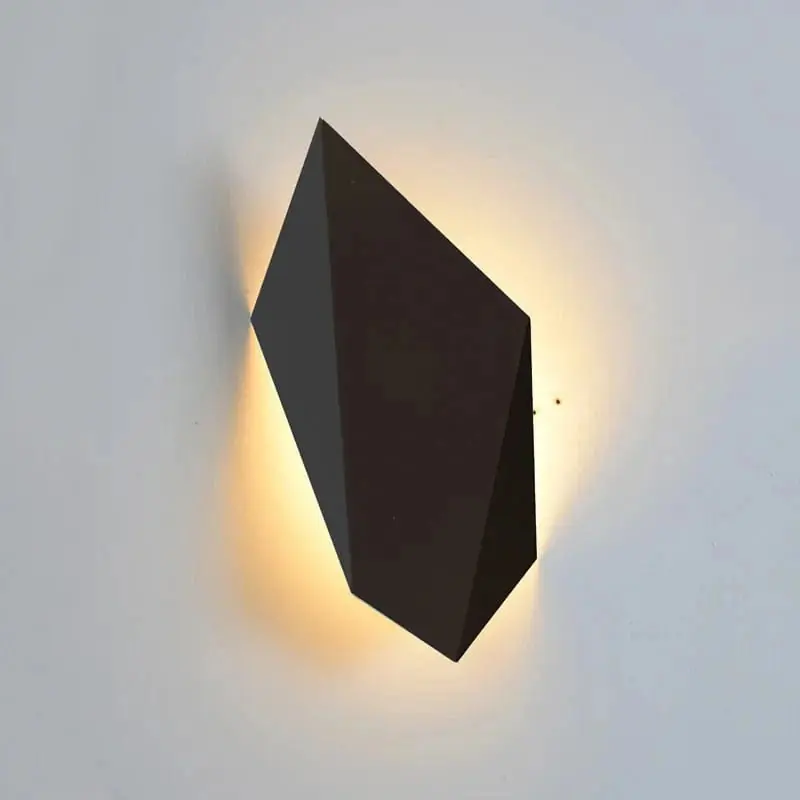 Applique Murale LED Nordique Imitation Pierre de Bois pour Hôtel Chic