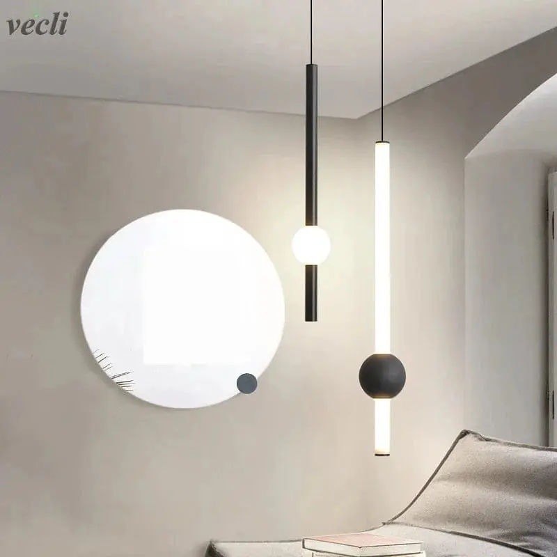 Lampe suspendue LED en aluminium et acrylique - Design Moderne