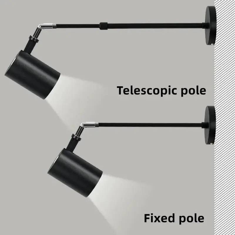 Projecteur mural LED ajustable pour salle d'exposition avec bras long