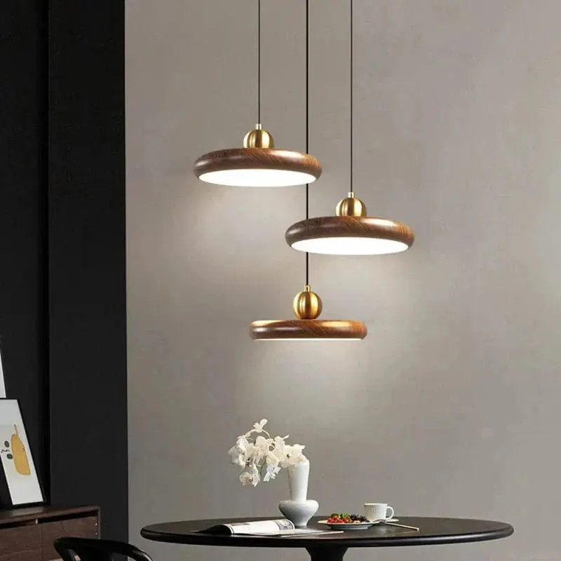 Lustre en fer imitation grain de bois : luminaires suspendus avec livraison directe