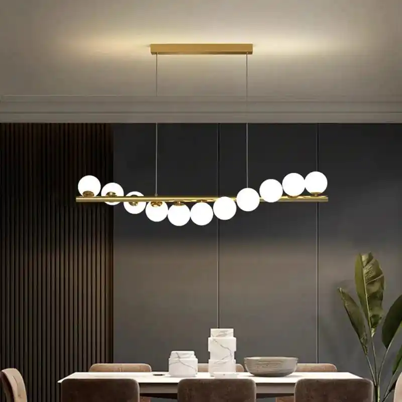 Lustre Créatif en Verre pour Bar et Restaurant avec Fil Réglable - Élégance Lumineuse