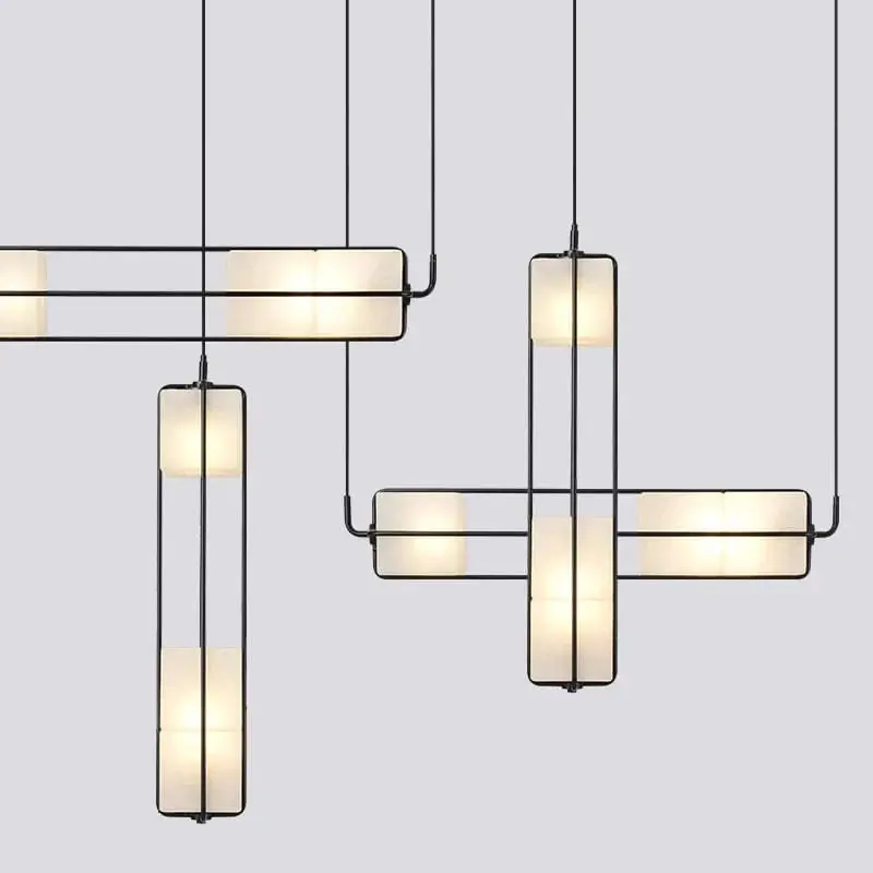 Lustre Art Déco en verre et métal pour hôtel et bar de luxe