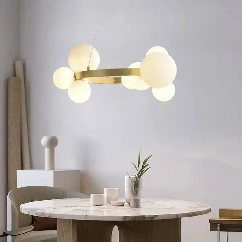 Lampe Suspendue Boule de Verre Clair avec Cordon Réglable et Emballage Sécurisé