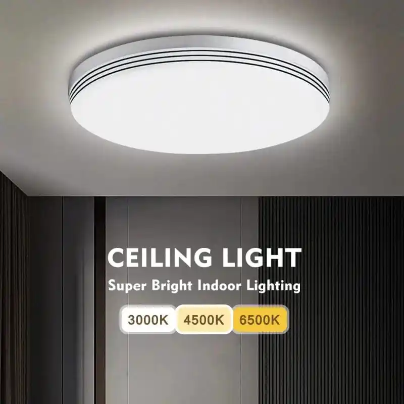 Plafonnier LED Rond Moderne pour Maison, Salon et Cuisine 🌟